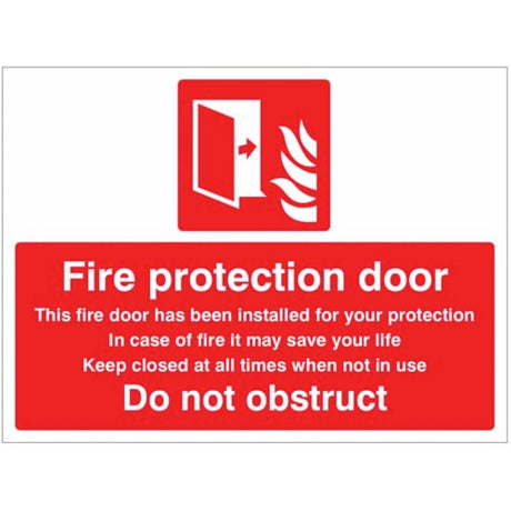 Fire protection door Do not obstruct