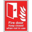 Fire door Keep closed when not in use