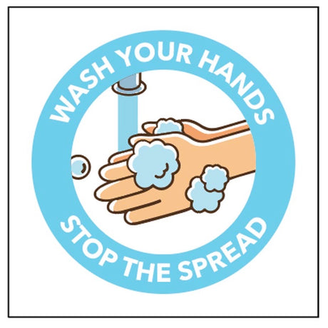 Wash your hands Stop the spread sticker