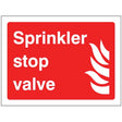 Sprinkler stop valve