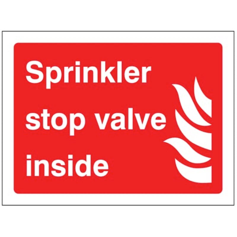 Sprinkler stop valve inside