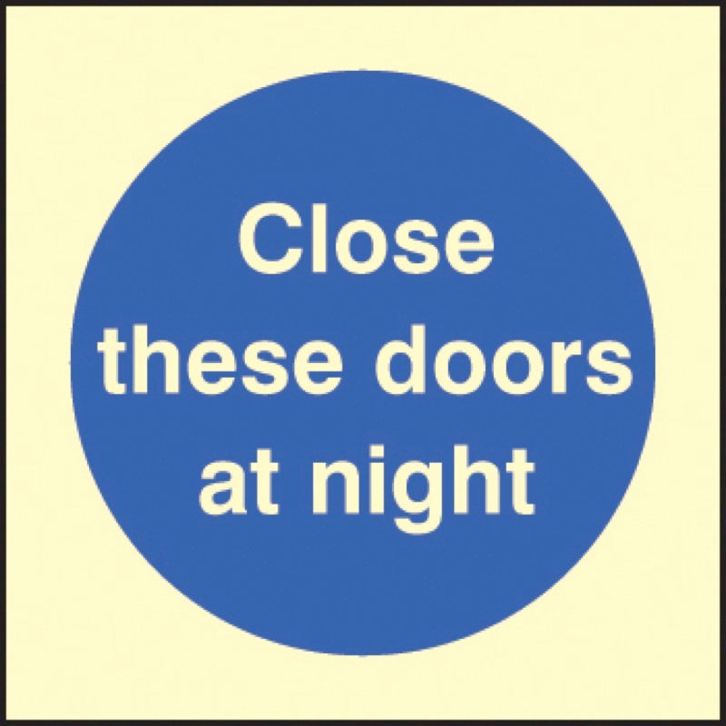 Close these doors at night