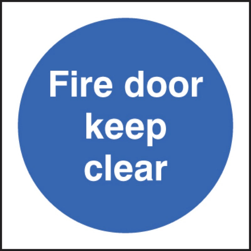 Fire door keep clear