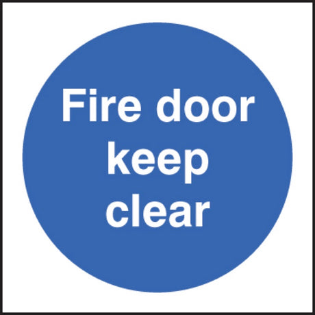 Fire door keep clear