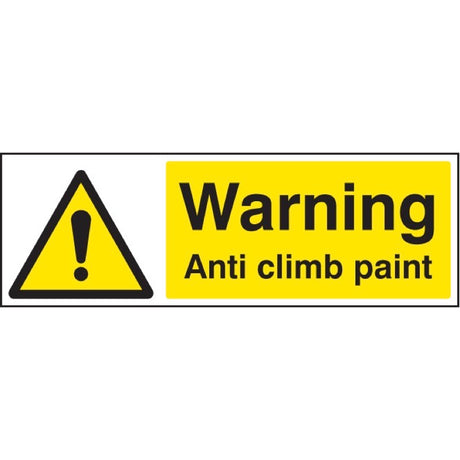 Warning anti climb paint