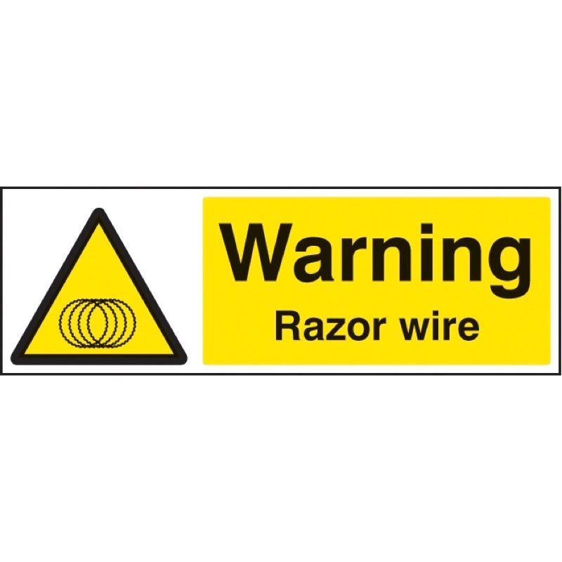 Warning razor wire