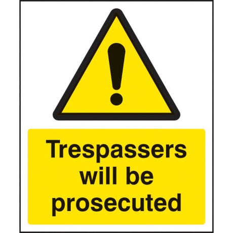 Trespassers will be prosecuted