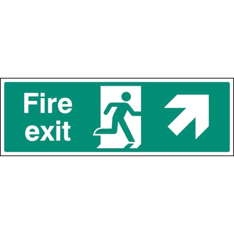 Fire exit arrow up right