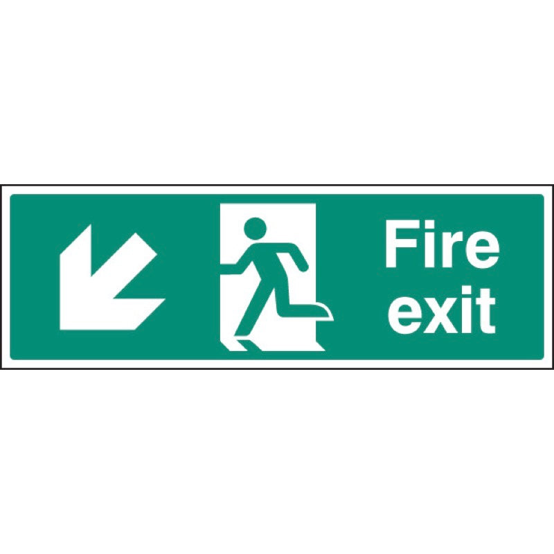 Fire exit arrow down left