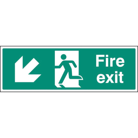 Fire exit arrow down left