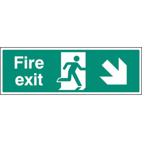 Fire exit arrow down right