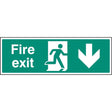 Fire exit arrow down