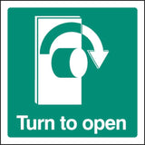 Turn to open - right