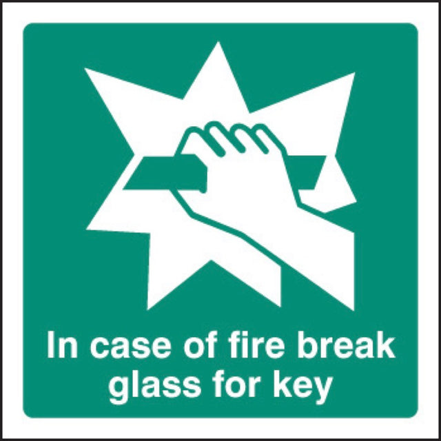 In event of fire break glass for key