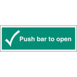 Push bar to open