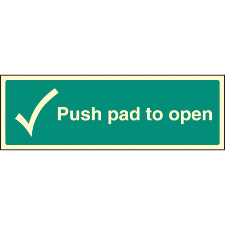 Push pad to open