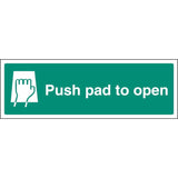 Push pad to open