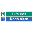 Fire exit keep clear