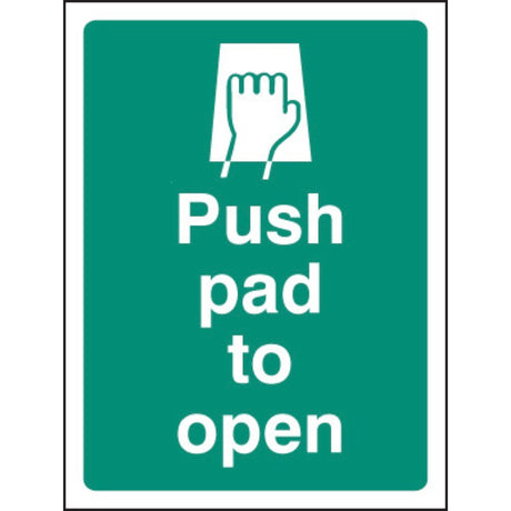 Push pad to open