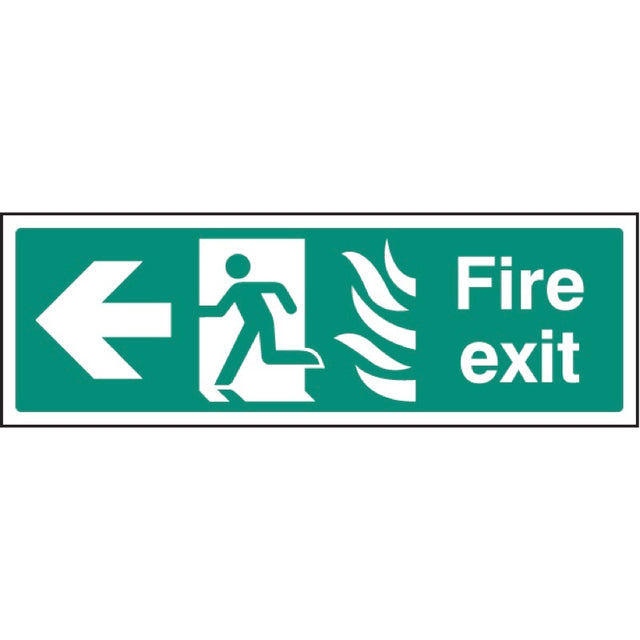 Fire exit arrow left HTM