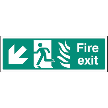 Fire exit - arrow down left HTM