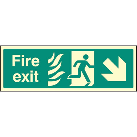 Fire exit - arrow down right HTM