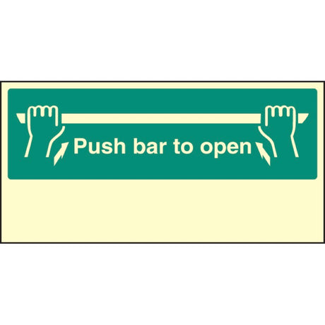 Push bar to open