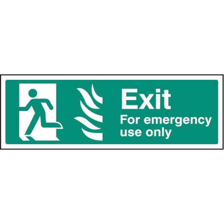 Fire exit - for emergency use HTM