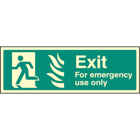 Fire exit - for emergency use HTM