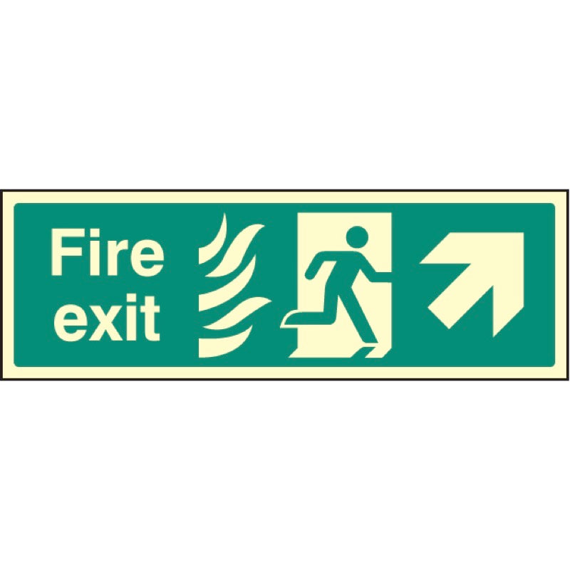 Fire exit - arrow up right HTM