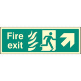 Fire exit - arrow up right HTM