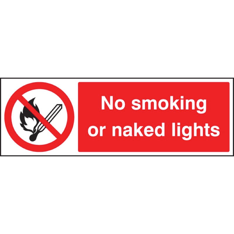 No smoking or naked lights