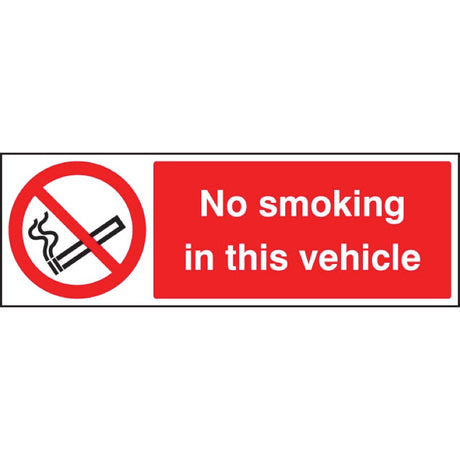 No smoking in the vehicle