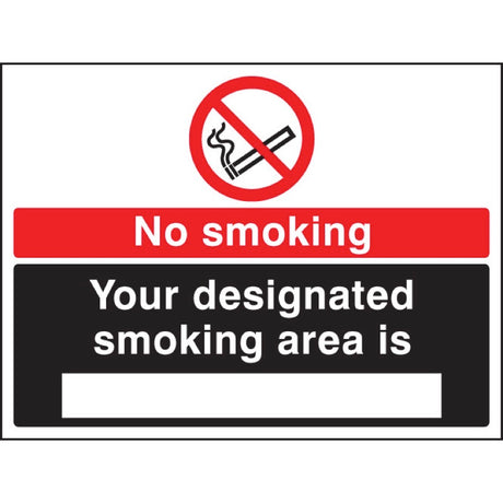 No smoking designated smoking area is (white/black)