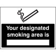 Your designated smoking area is (white/black)