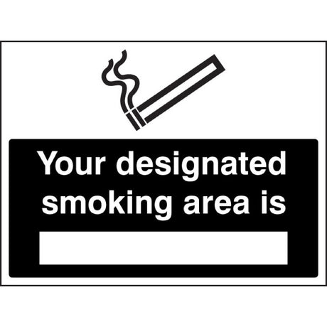 Your designated smoking area is (white/black)