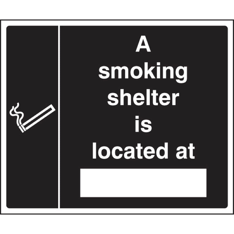 Smoking shelter located at (white/black)