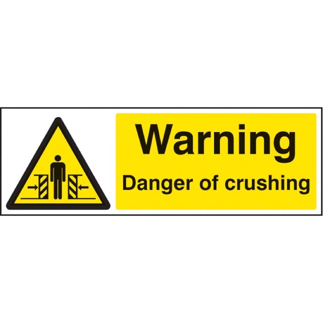 Warning Danger of crushing