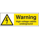 Warning high voltage cables underground