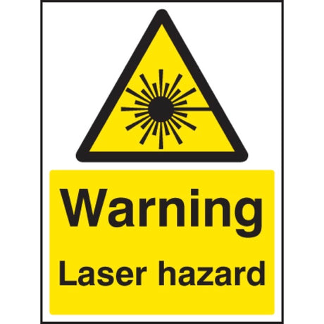 Warning laser hazard