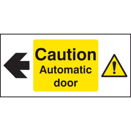 Caution automatic door left