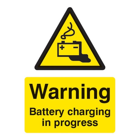 Warning battery charging in progress