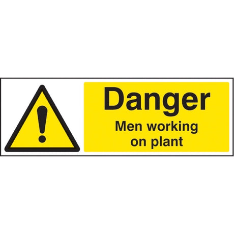 Danger men working on plant