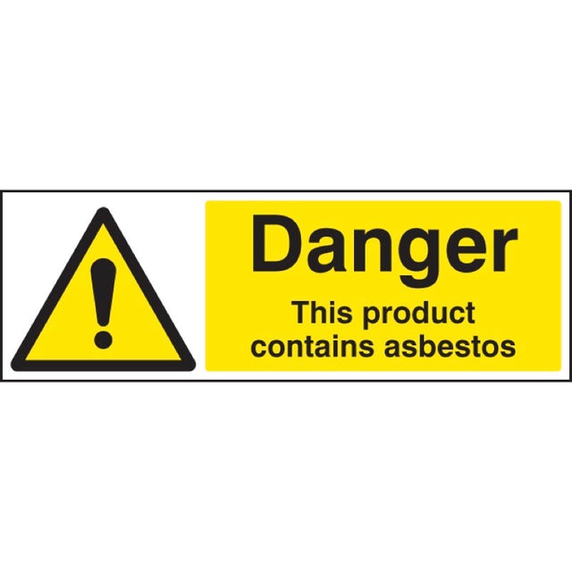 Danger this product contains asbestos