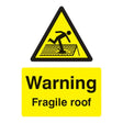 Warning fragile roof