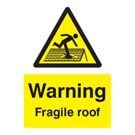 Warning fragile roof