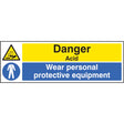 Danger acid wear PPE