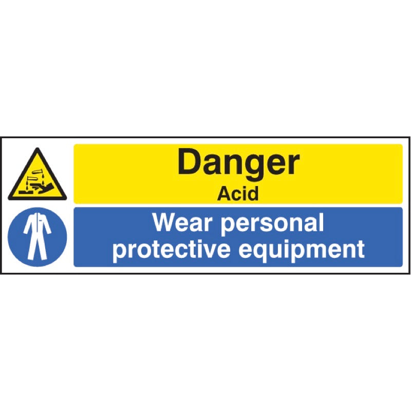 Danger acid wear PPE