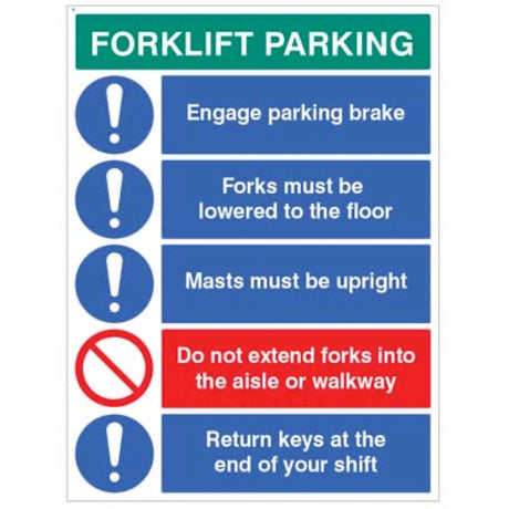 Forklift Parking Engage brakes, lower forks, return keysâ€¦