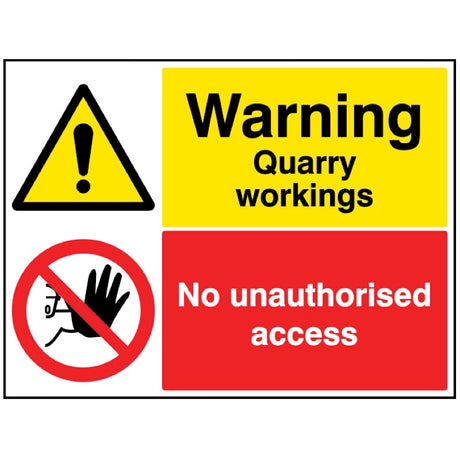 Warning Quarry workings, keep out